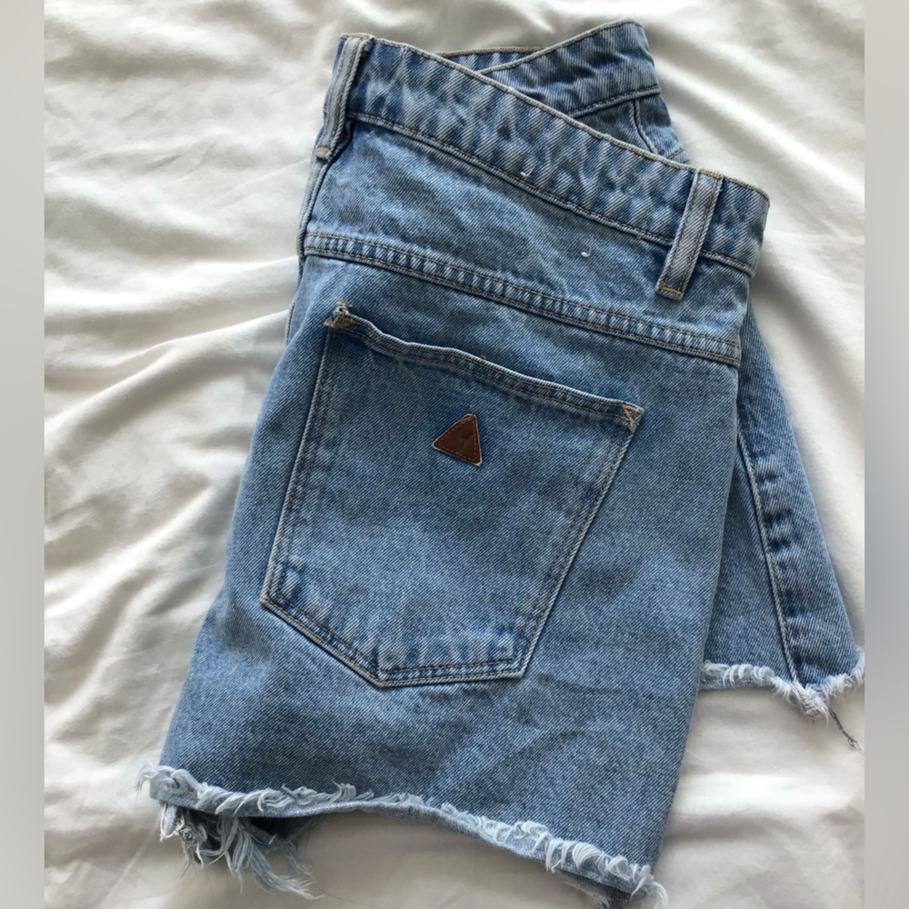 A Brand denim high relaxed shorts